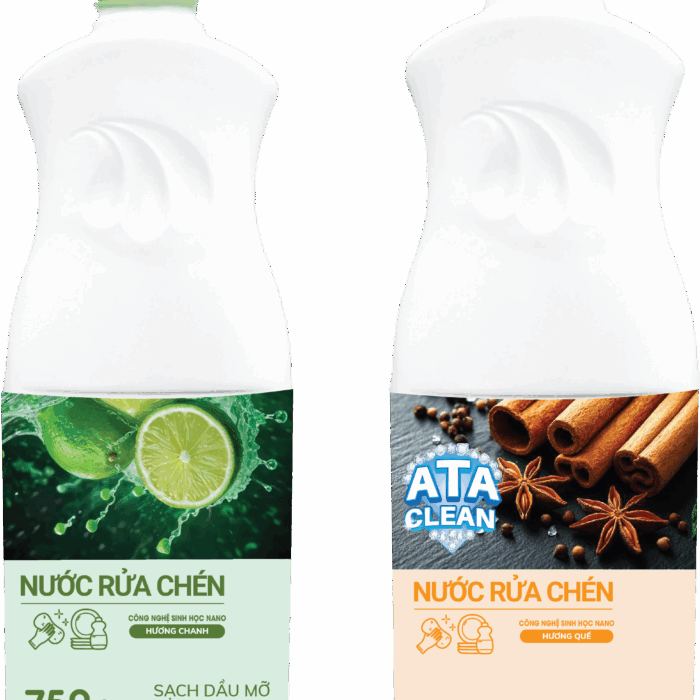 Nước rửa chén ATA CLEAN 750G Chanh, quế